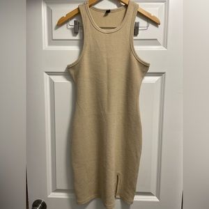 Tan Ribbed Dress